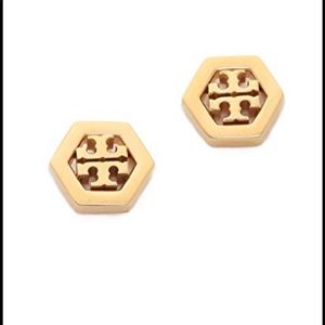 Tory Burch Gold Hexagon Earrings